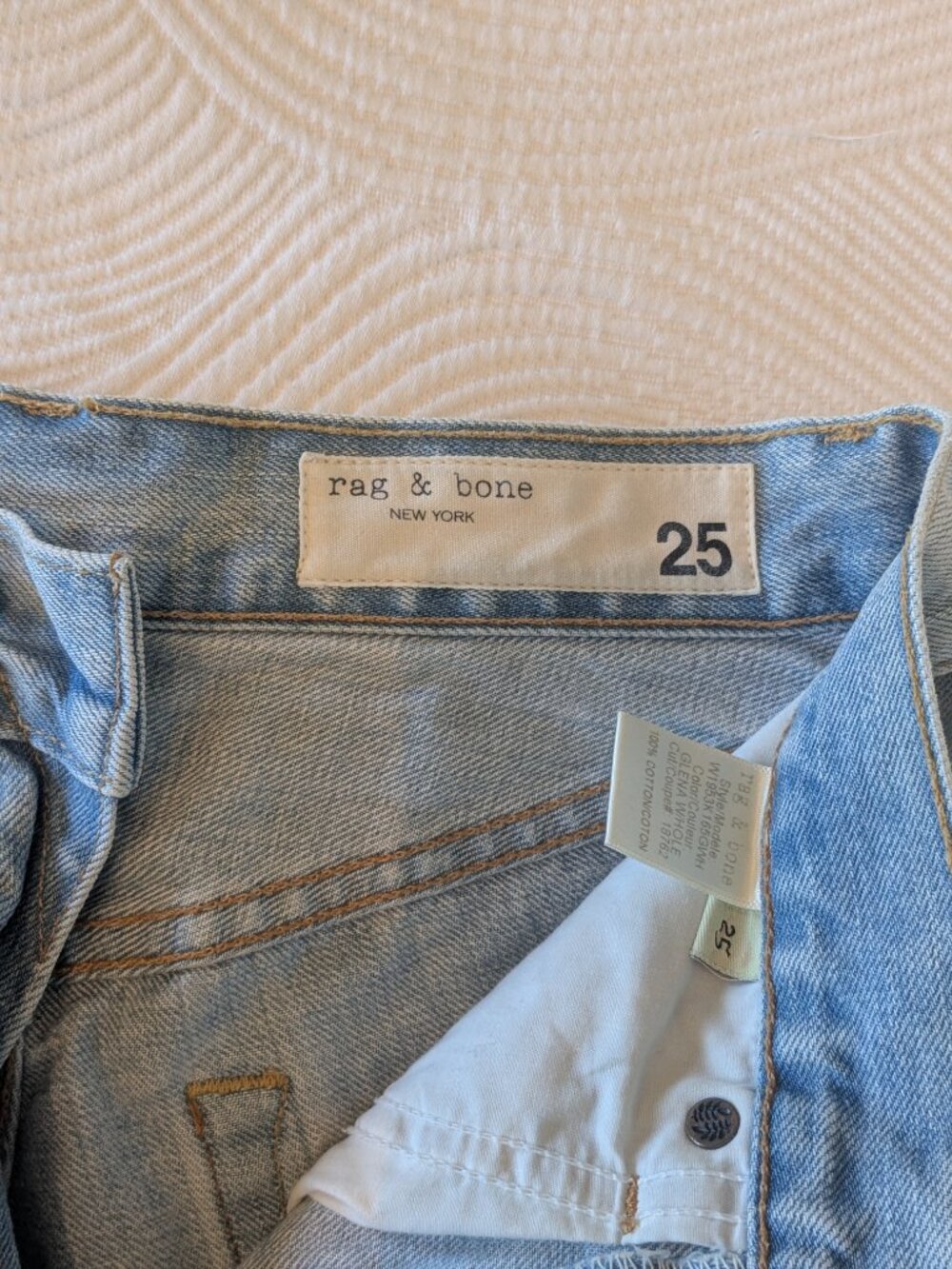 Rag & Bone Distressed Denim Shorts – Size 25 - Picture 3 of 3